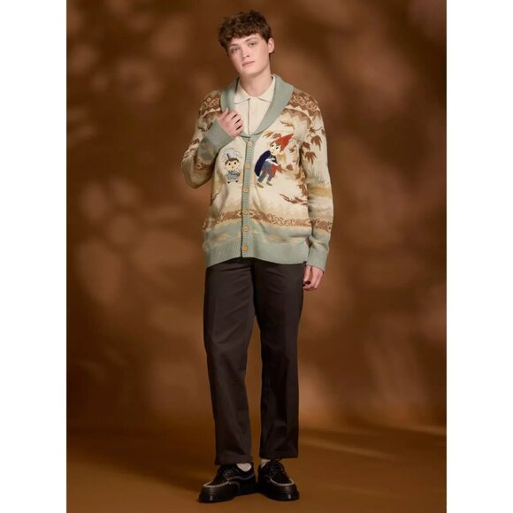 Over The Garden Wall Wirt & Greg Leaves Collared Cardigan LARGE New - Picture 3 of 11